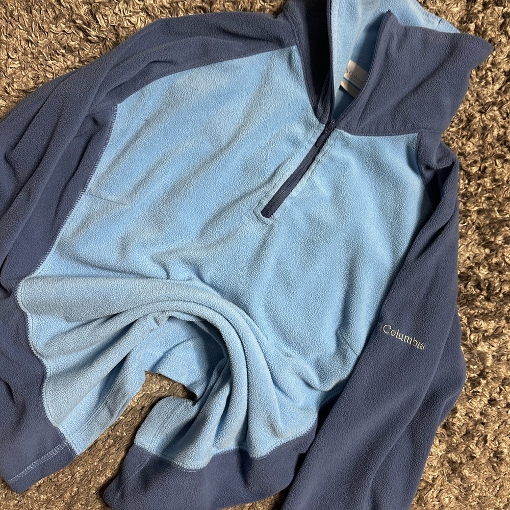 Columbia Blue Fleece Quarter Zip